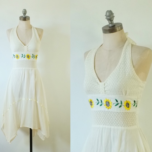 Vintage Dresses & Skirts - vintage sunflower dress | vintage 1970s boho dress